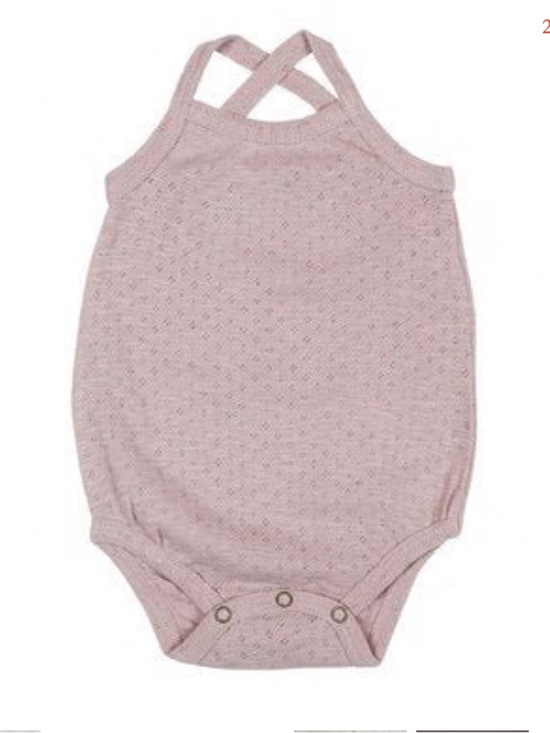 L'ovedbaby Other - 0-3m NWT L'ovedbaby Girls Pointelle Crossback Bodysuit- Mermaid Pink